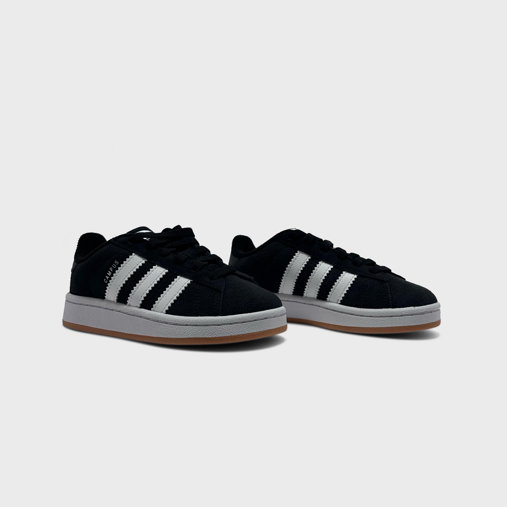 Adidas Campus 00s Black White Kids Sneaker schwarz weiß Paar schräg von vorne
