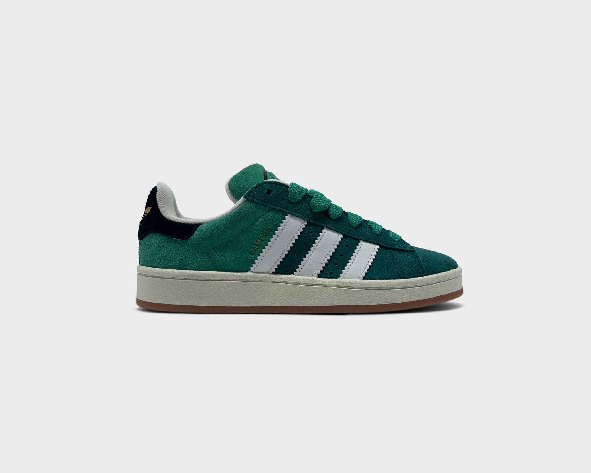 Adidas Campus 00s Dark Green Sneaker dunkelgrün Außenseite Seitenansicht
