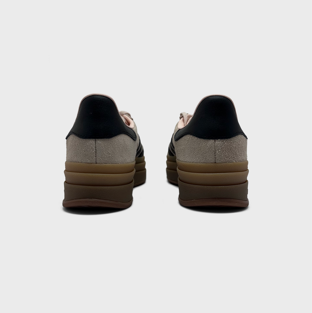 Adidas Gazelle Bold Cream Black Sneaker beige schwarz Sneaker Paar Rückansicht
