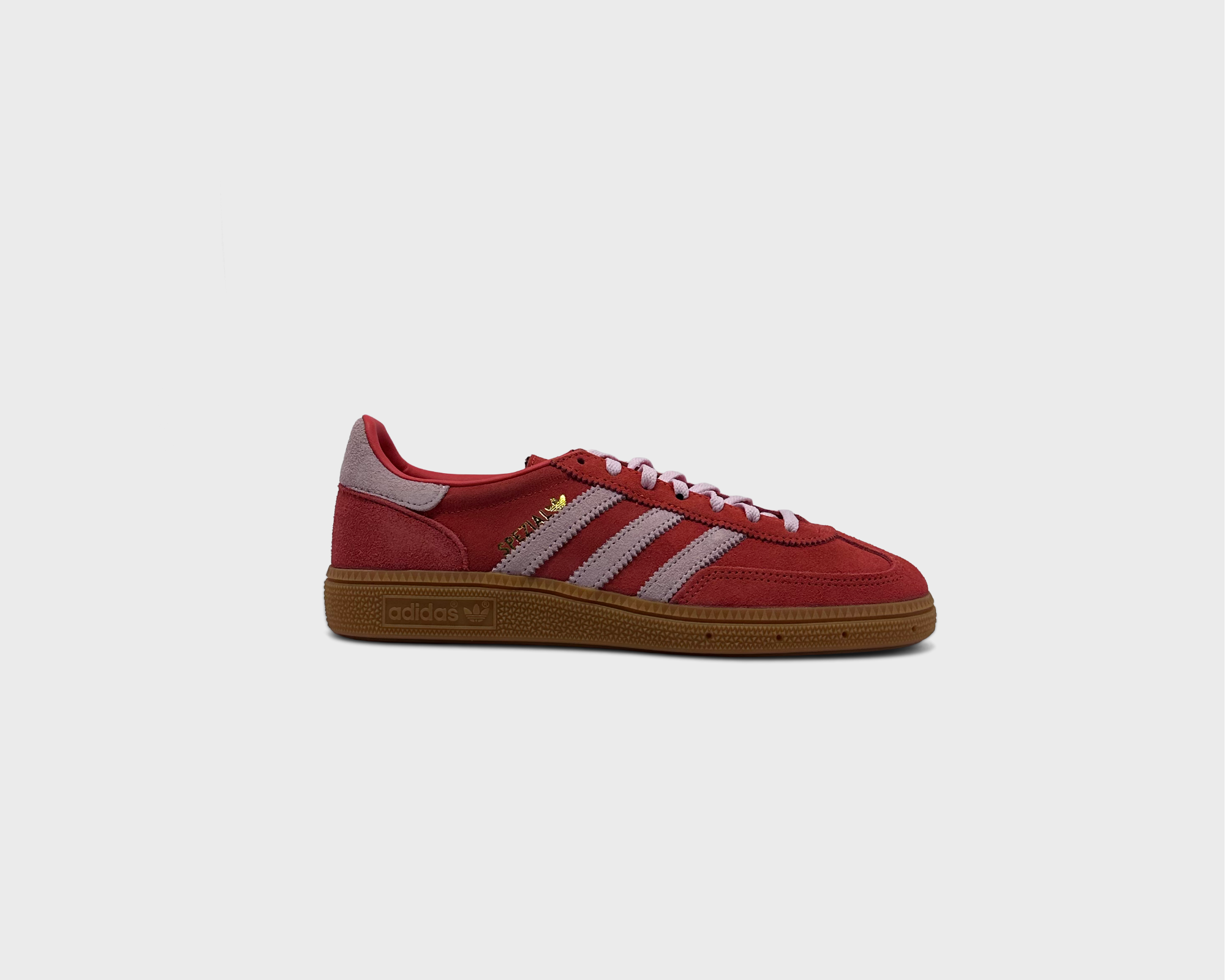 Adidas Handball Spezial Red Pink Sneaker rot rosa Außenseite Seitenansicht
