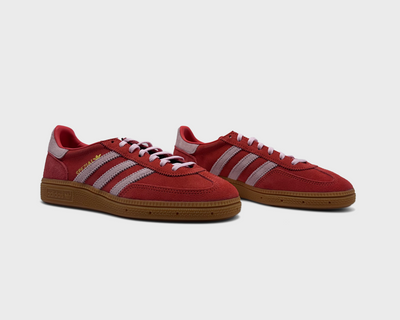Adidas Handball Spezial Red Pink Sneaker rot rosa Paar schräg von vorne
