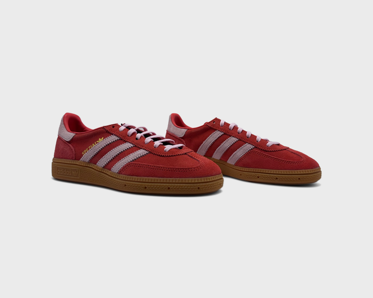adidas Handball Spezial Red Pink Sneaker rot rosa Paar schräg von vorne
