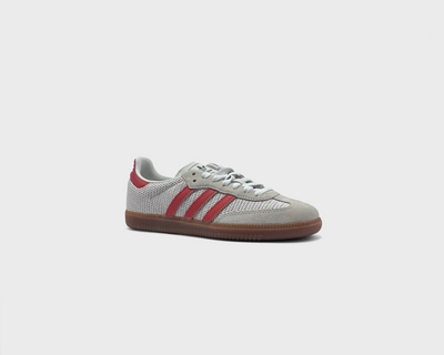 Adidas Samba OG White Red Sneaker weiß rot schräg von vorne
