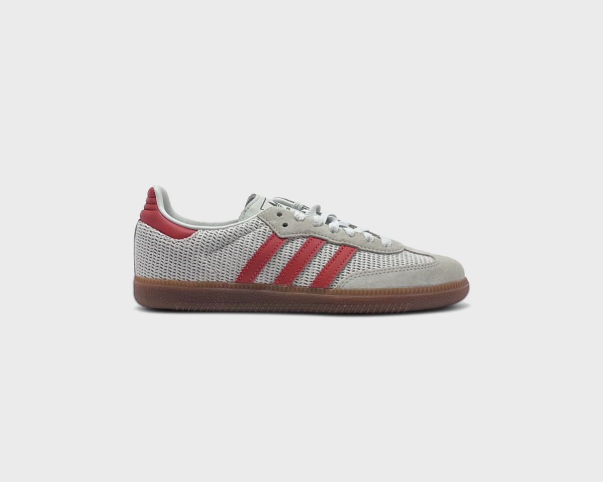 adidas Samba OG White Red Sneaker weiß rot Außenseite Seitenansicht
