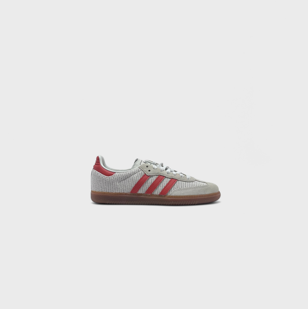 Adidas Samba OG White Red Sneaker weiß rot Außenseite Seitenansicht
