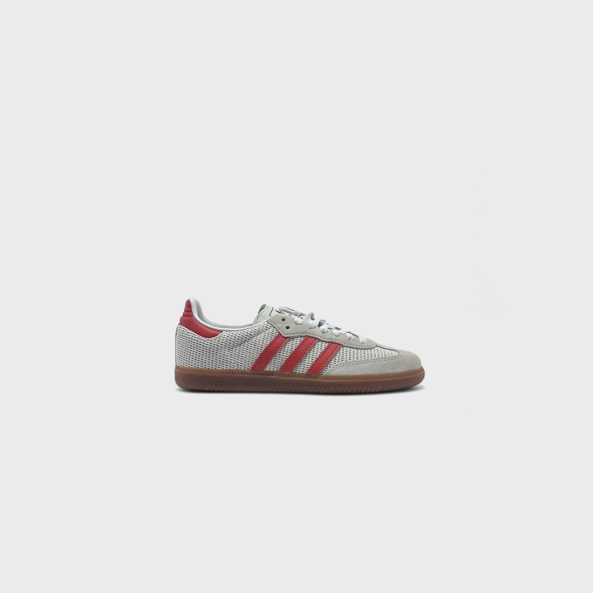 Adidas Samba OG White Red Sneaker weiß rot Außenseite Seitenansicht
