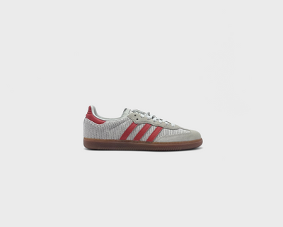 Adidas Samba OG White Red Sneaker weiß rot Außenseite Seitenansicht
