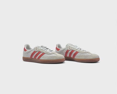 Adidas Samba OG White Red Sneaker weiß rot Paar schräg von vorne
