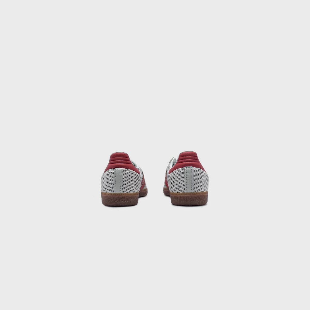 Adidas Samba OG White Red Sneaker weiß rot Sneaker Paar Rückansicht
