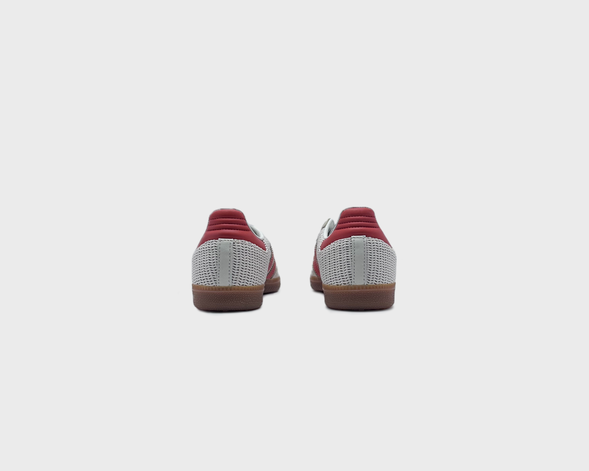 Adidas Samba OG White Red Sneaker weiß rot Sneaker Paar Rückansicht
