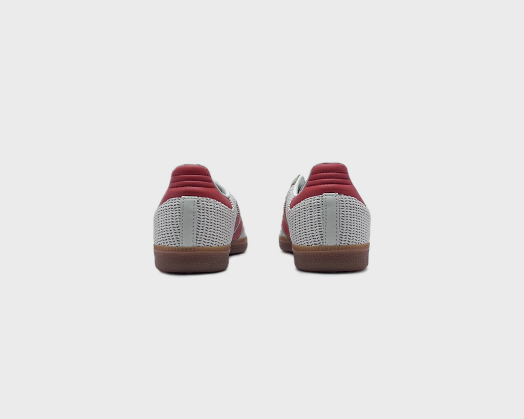 adidas Samba OG White Red Sneaker weiß rot Paar Rückansicht
