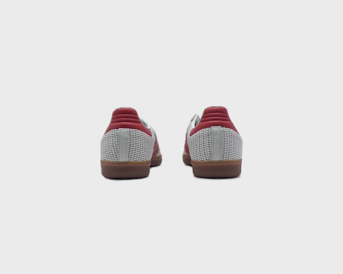 adidas Samba OG White Red Sneaker weiß rot Paar Rückansicht