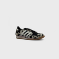 Adidas SL 72 OG Cow Print Sneaker schwarz weiß Kuhmuster schräg von vorne
