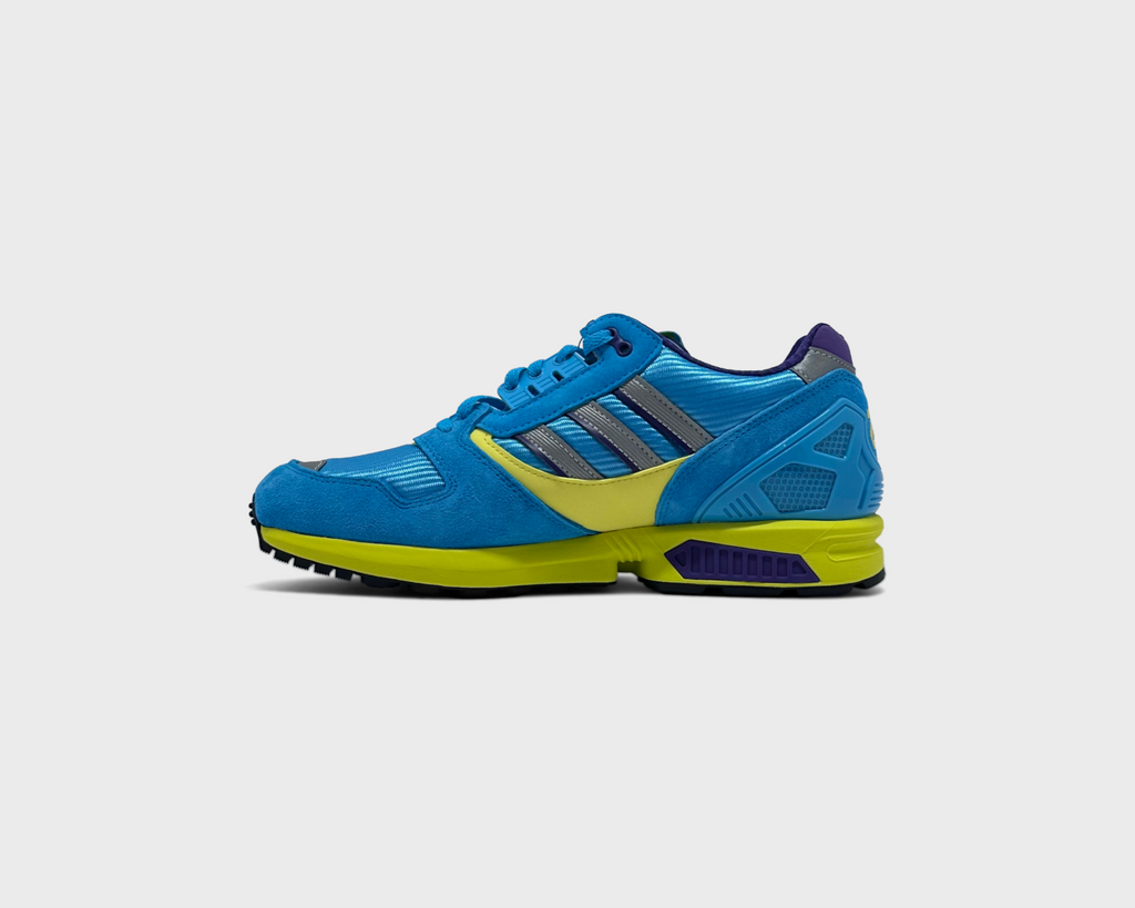 adidas ZX 8000 Blue Glow Unity Purple Sneaker blau lila gelb Innenseite Seitenansicht