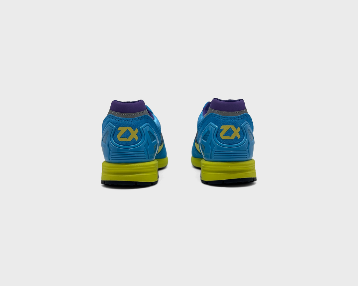adidas ZX 8000 Blue Glow Unity Purple Sneaker blau lila gelb Paar Rückansicht