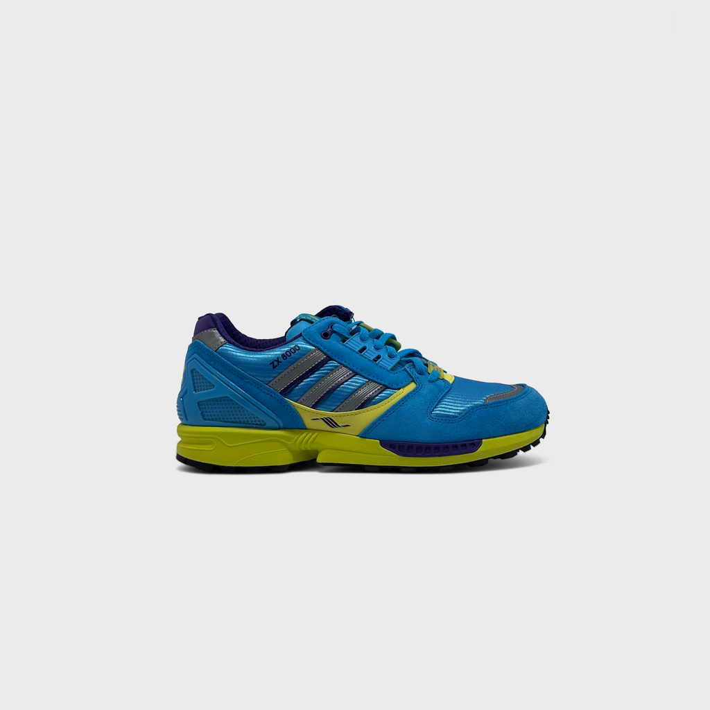 Adidas ZX8000 Blue Green Sneaker blau grün Außenseite Seitenansicht

