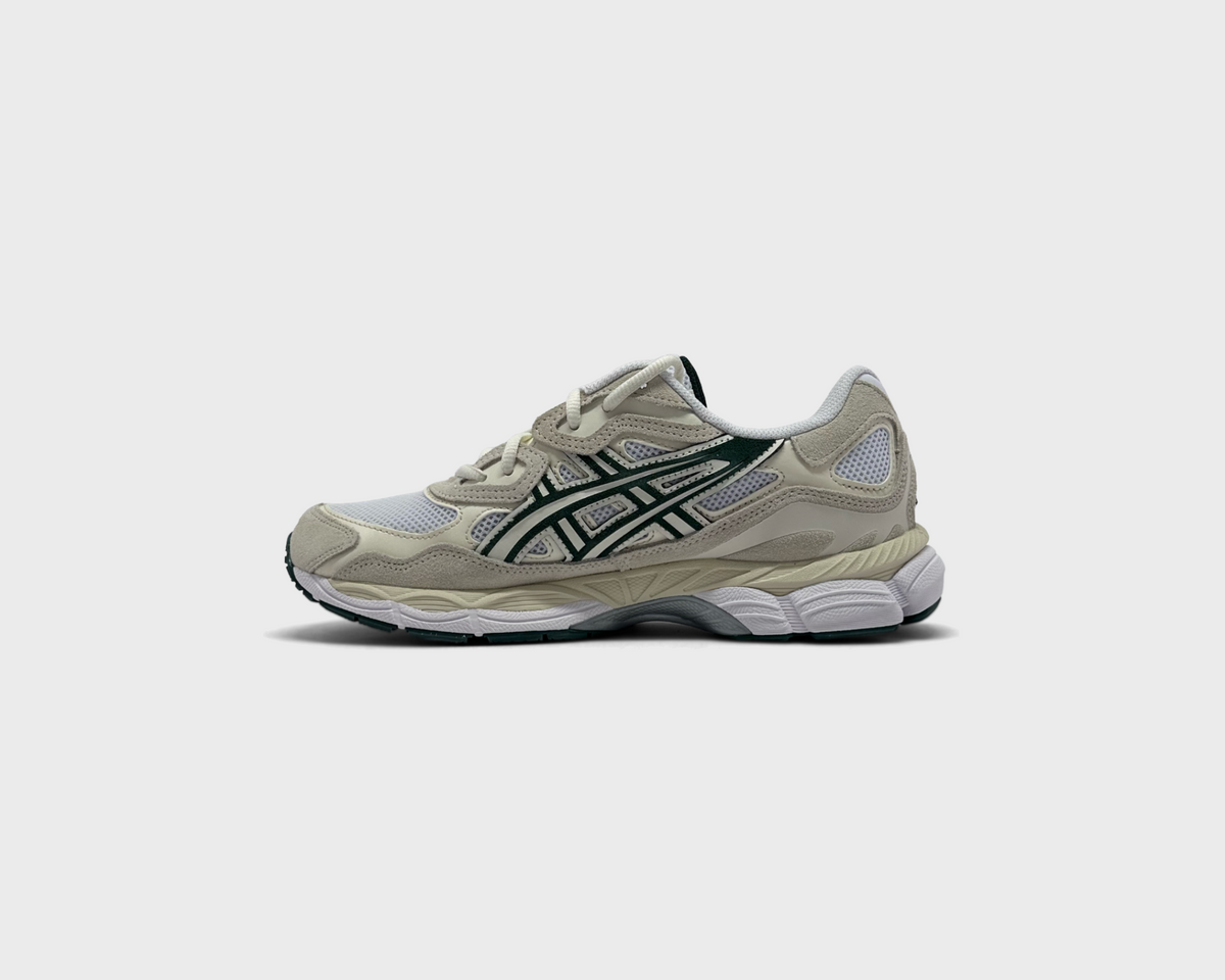 Asics Gel-NYC Ivory Forest Night Sneaker creme dunkelgrün Innenseite Seitenansicht