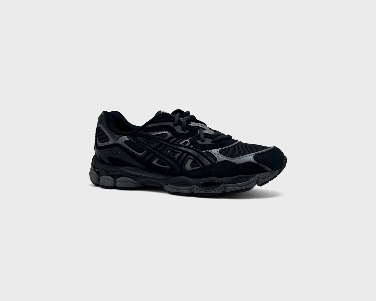 Asics Gel-NYC Graphite Grey Black Sneaker grau schwarz schräg von vorne