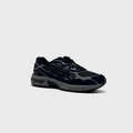 Asics Graphite Grey Black Kids Sneaker grau schwarz schräg von vorne
