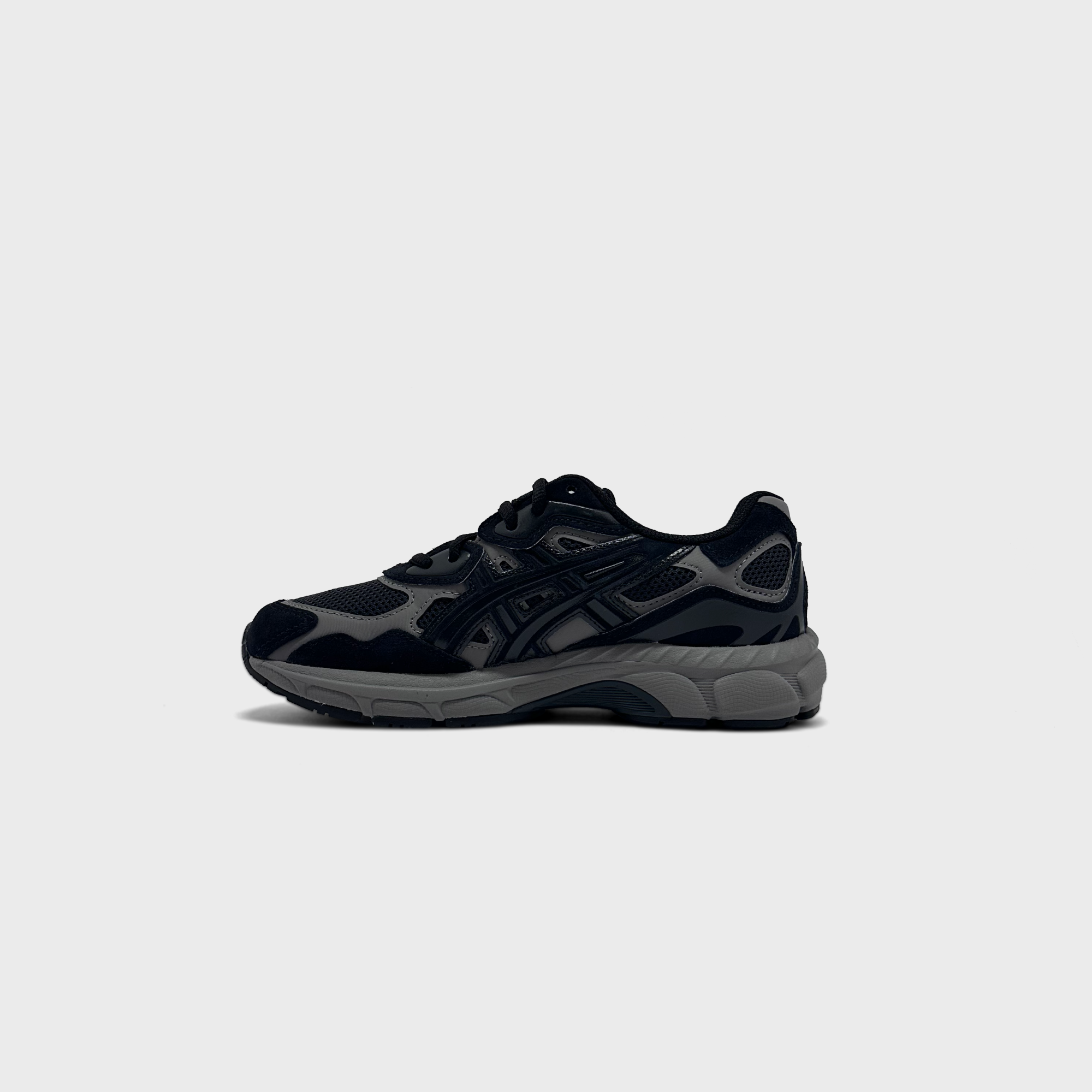 Asics Graphite Grey Black Kids Sneaker grau schwarz Innenseite Seitenansicht

