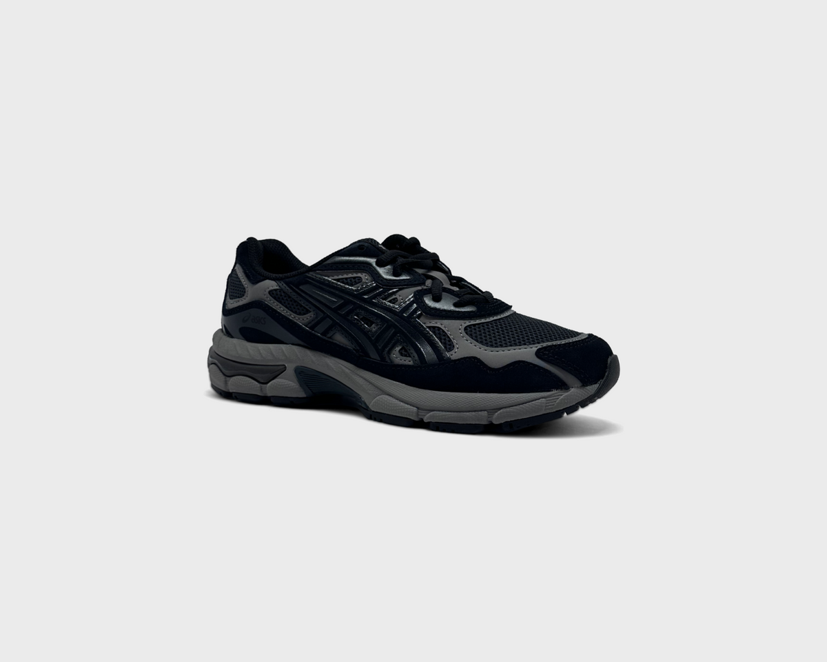 Asics Gel-NYC Graphite Grey Black Kids Sneaker grau schwarz schräg von vorne