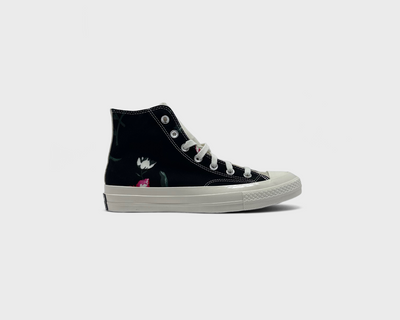 Converse Chuck Taylor All Star Hi Black Floral Sneaker schwarz floral Außenseite Seitenansicht
