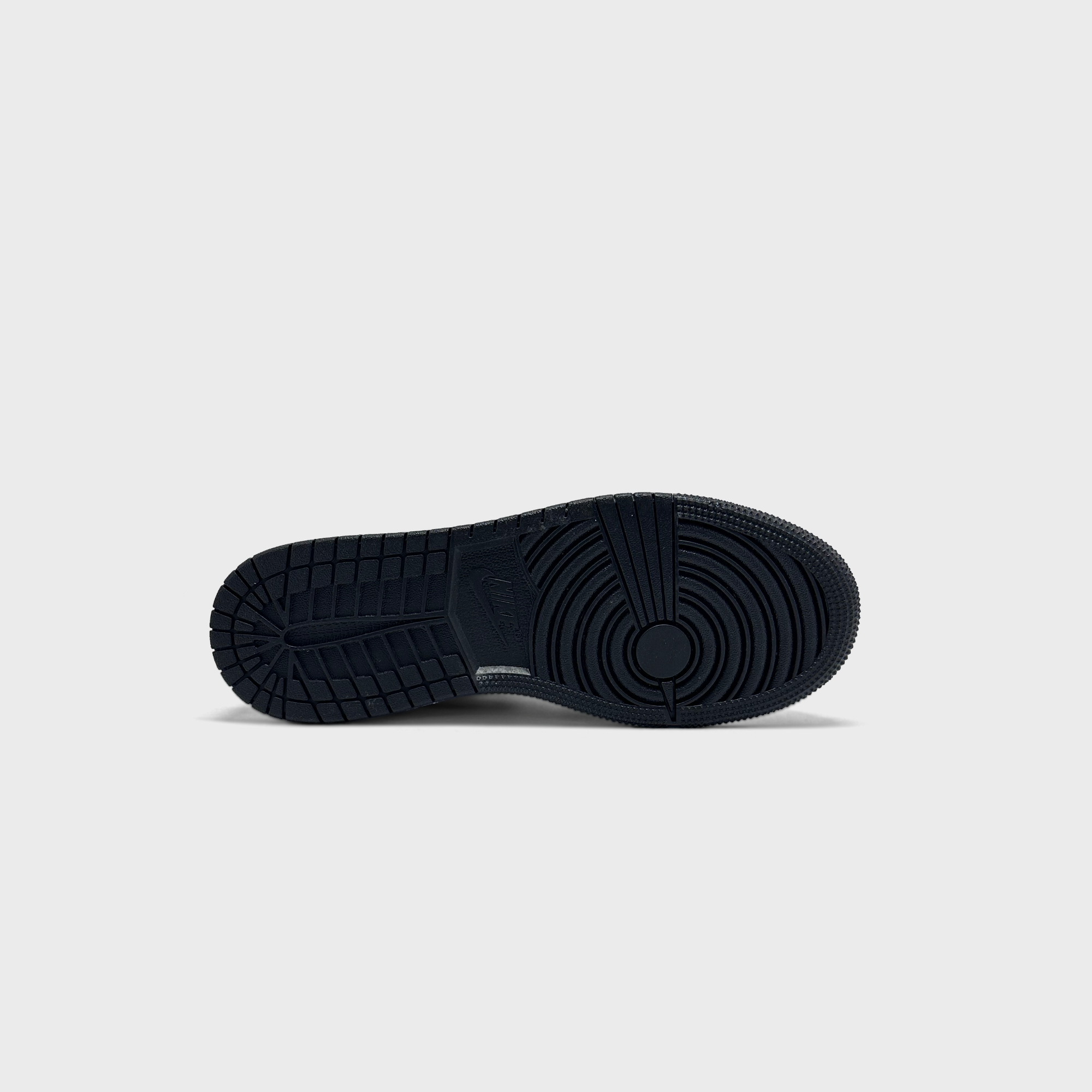 Jordan 1 Low Black White Grey Sneaker schwarz weiß grau Sohle Unterseite
