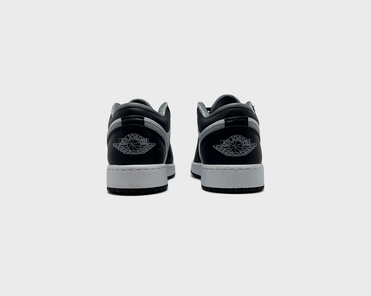 Nike Air Jordan 1 Low Black White Grey Sneaker schwarz weiß grau Paar Rückansicht