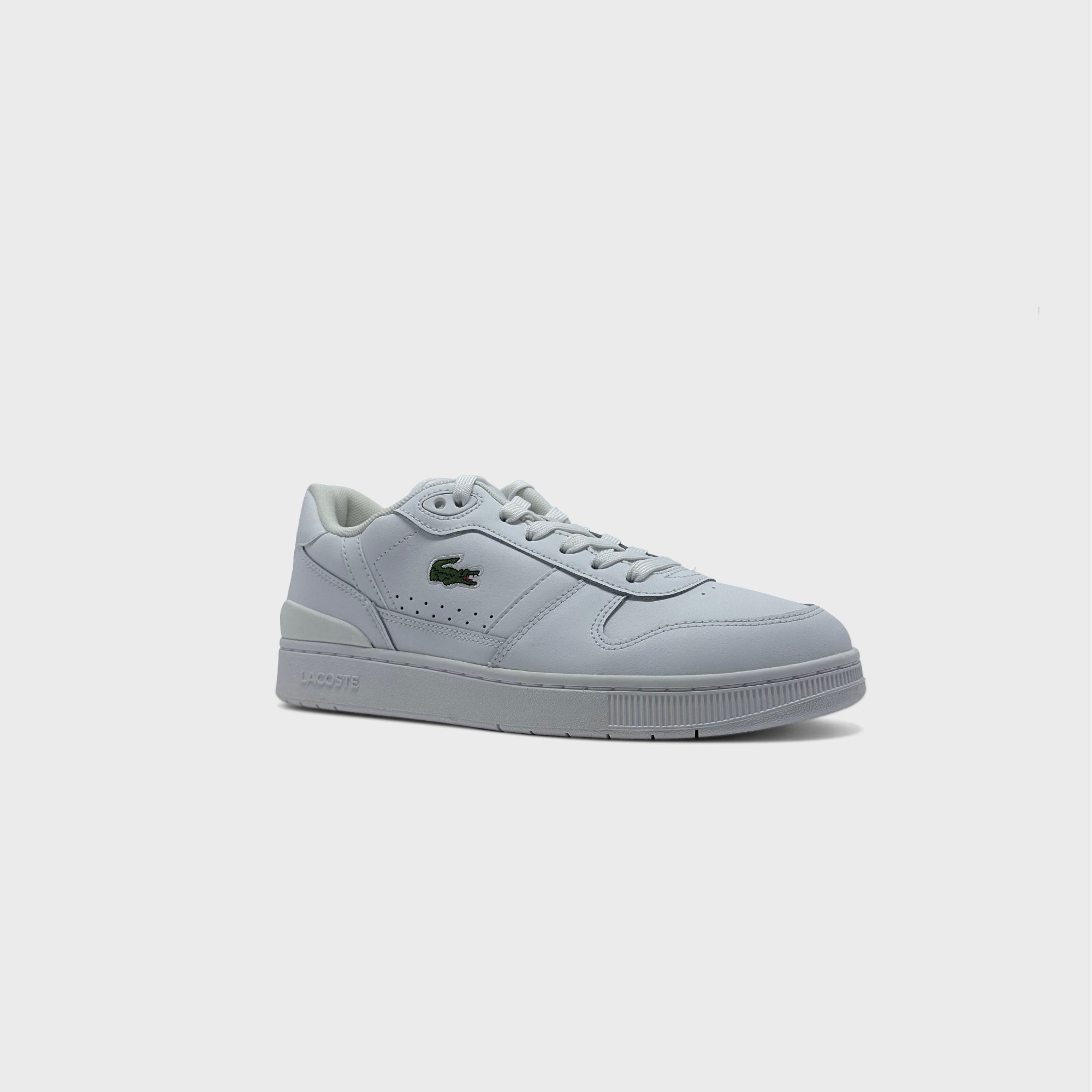Lacoste T-Clip Set White Sneaker weiß schräg von vorne
