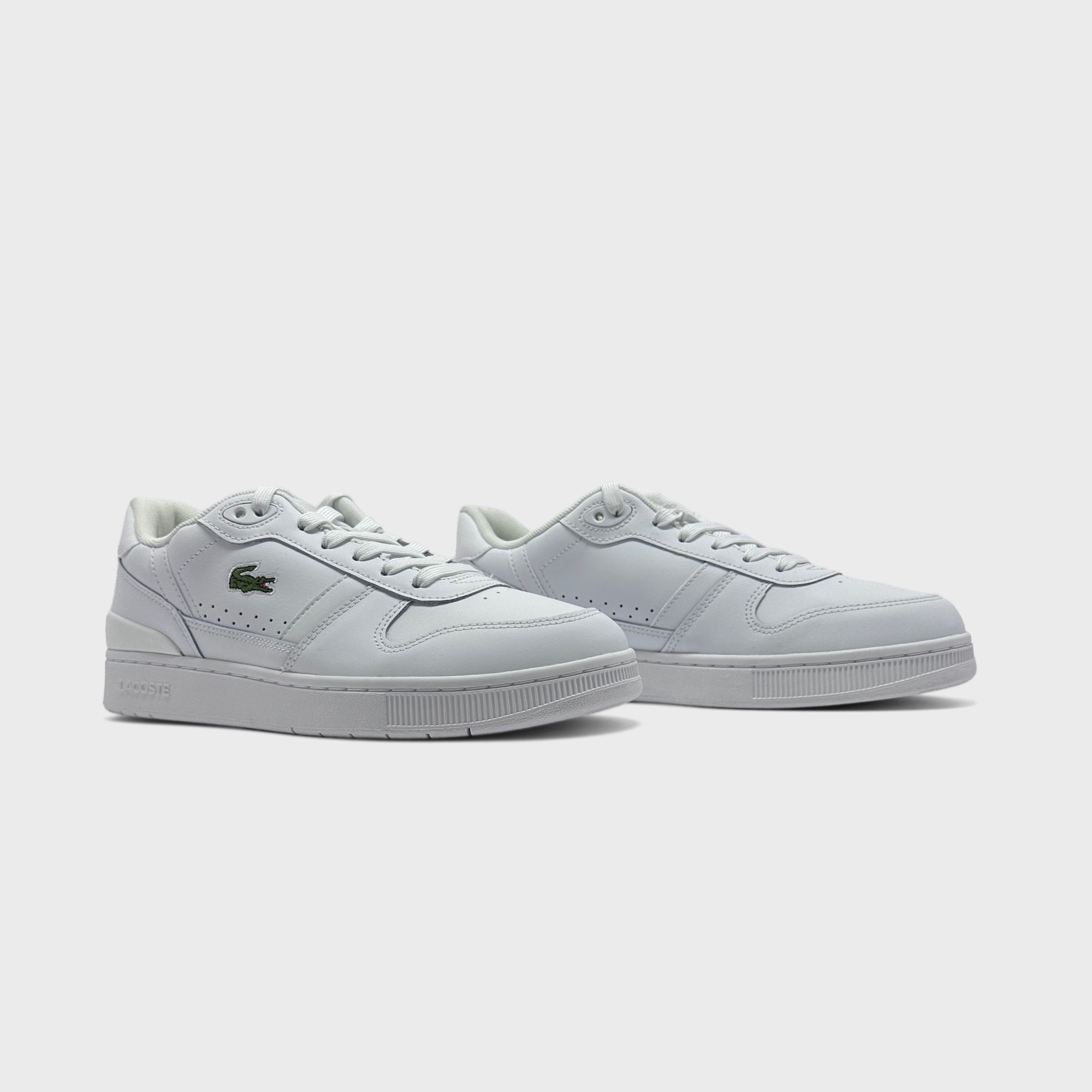 Lacoste T-Clip Set White Sneaker weiß Paar schräg von vorne
