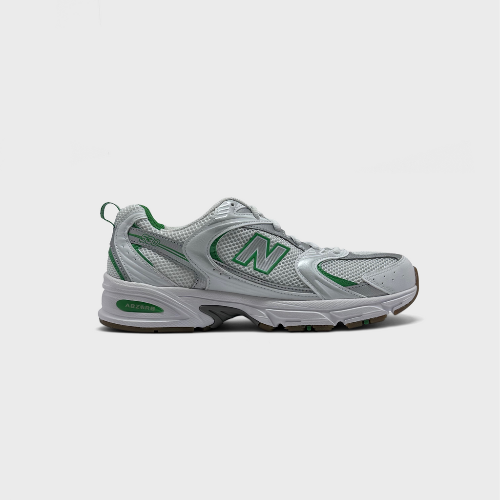 New Balance 530 Silver Green Sneaker silber grün Außenseite Seitenansicht
