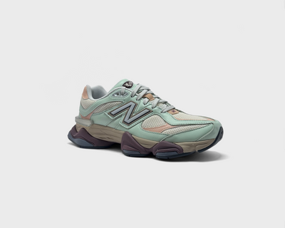 New Balance 9060 Green Brown Sneaker grün braun schräg von vorne
