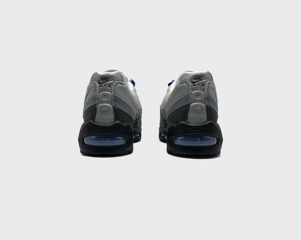 Nike Air Max 95 Blue Spark Sneaker schwarz grau blau Paar Rückansicht