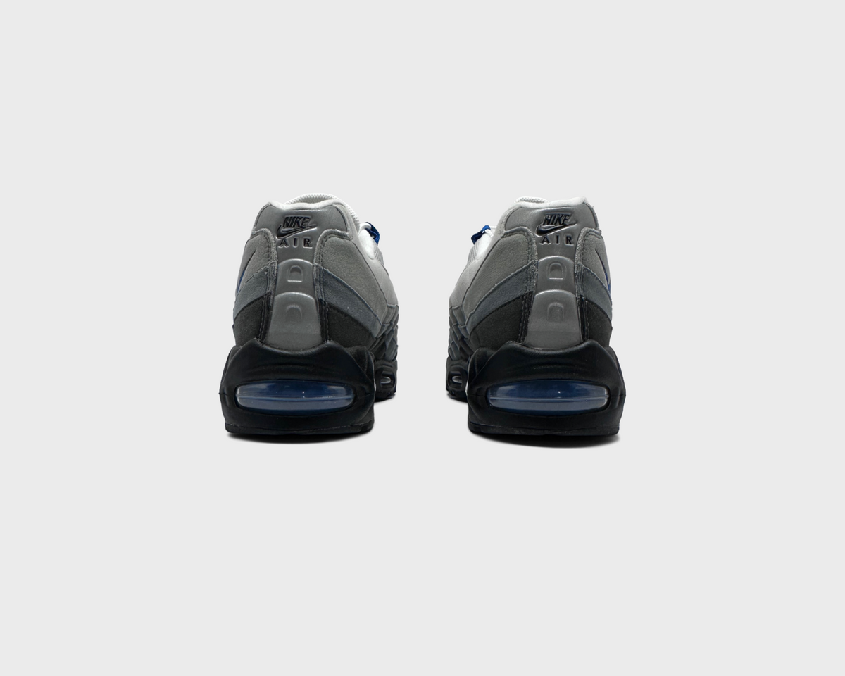 Nike Air Max 95 Blue Spark Sneaker schwarz grau blau Paar Rückansicht