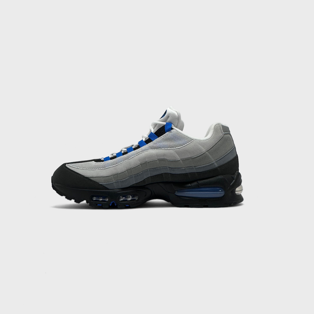 Nike Air Max 95 Blue Spark Sneaker schwarz grau blau Innenseite Seitenansicht
