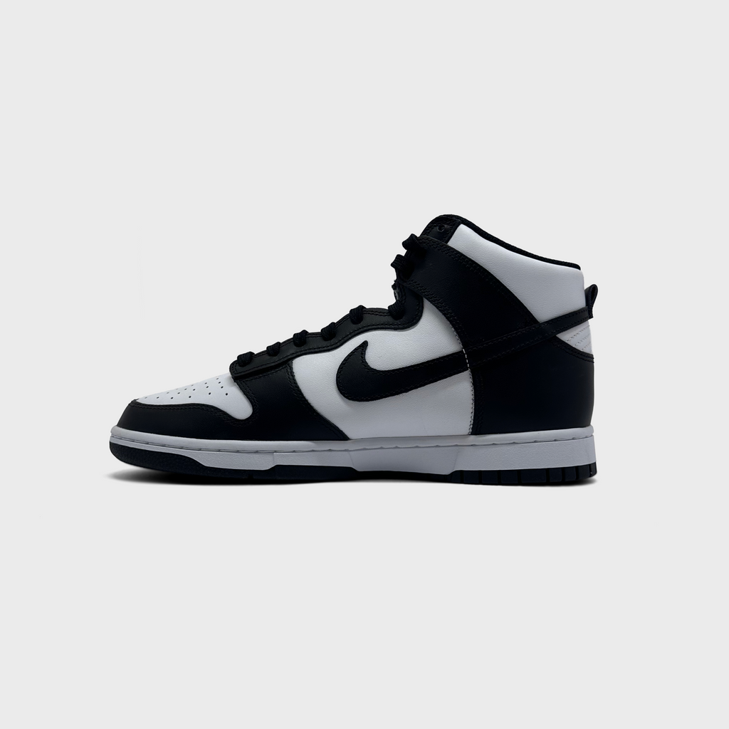 Nike Dunk High Black White Sneaker schwarz weiß Innenseite Seitenansicht
