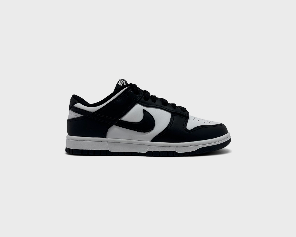 Nike Dunk Low Panda Sneaker schwarz weiß Außenseite Seitenansicht