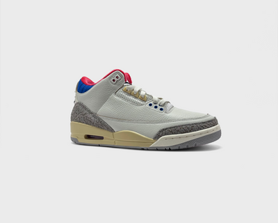 Nike Jordan 3 Retro Soul 2.0 White Grey Sneaker weiß grau schräg von vorne
