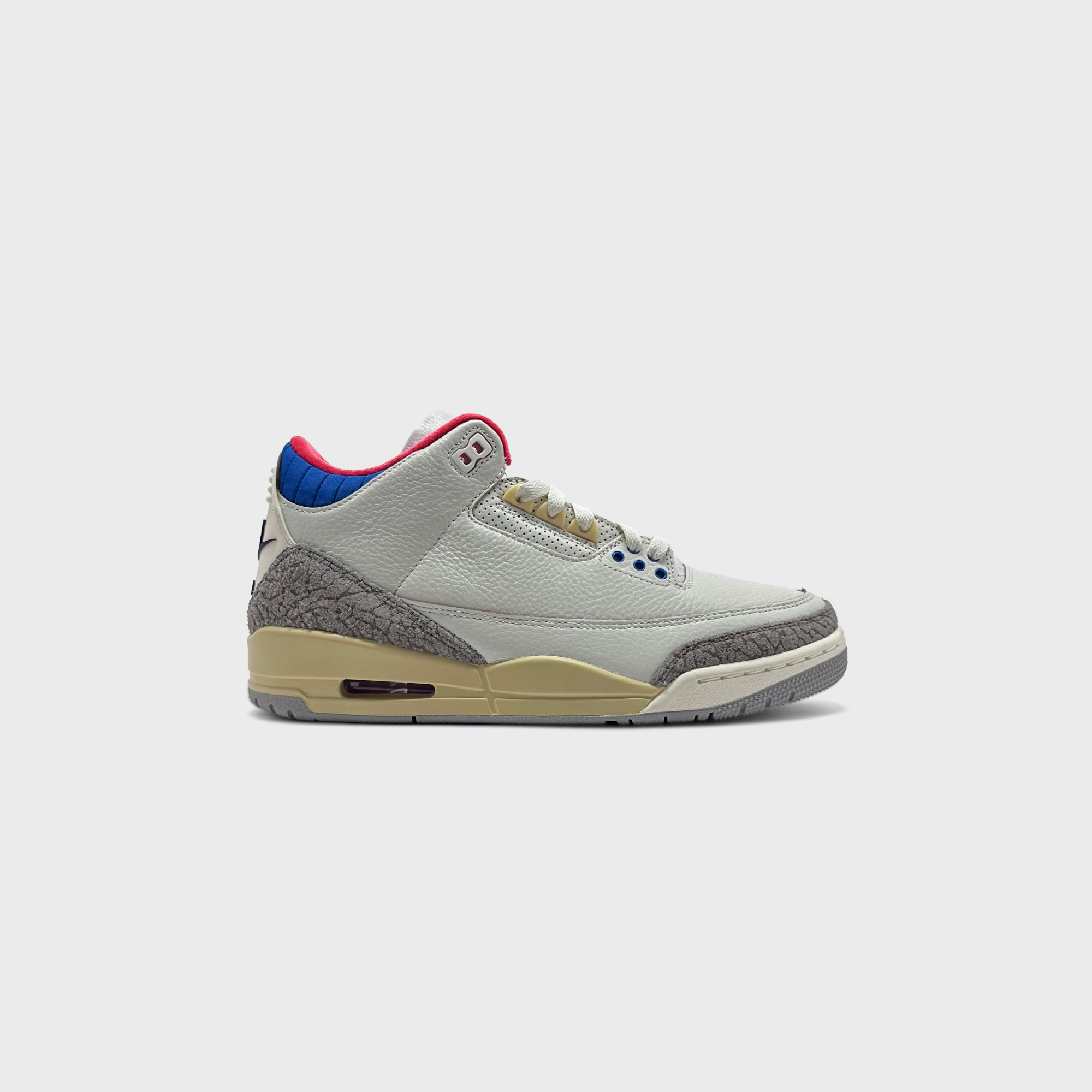 Nike Jordan 3 Retro Soul 2.0 White Grey Sneaker weiß grau Außenseite Seitenansicht

