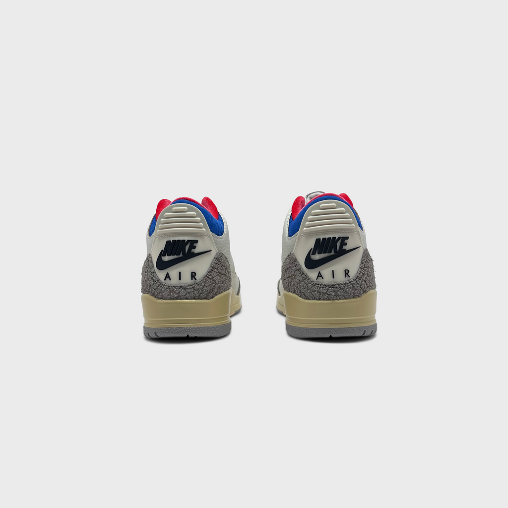 Nike Jordan 3 Retro Soul 2.0 White Grey Sneaker weiß grau Sneaker Paar Rückansicht
