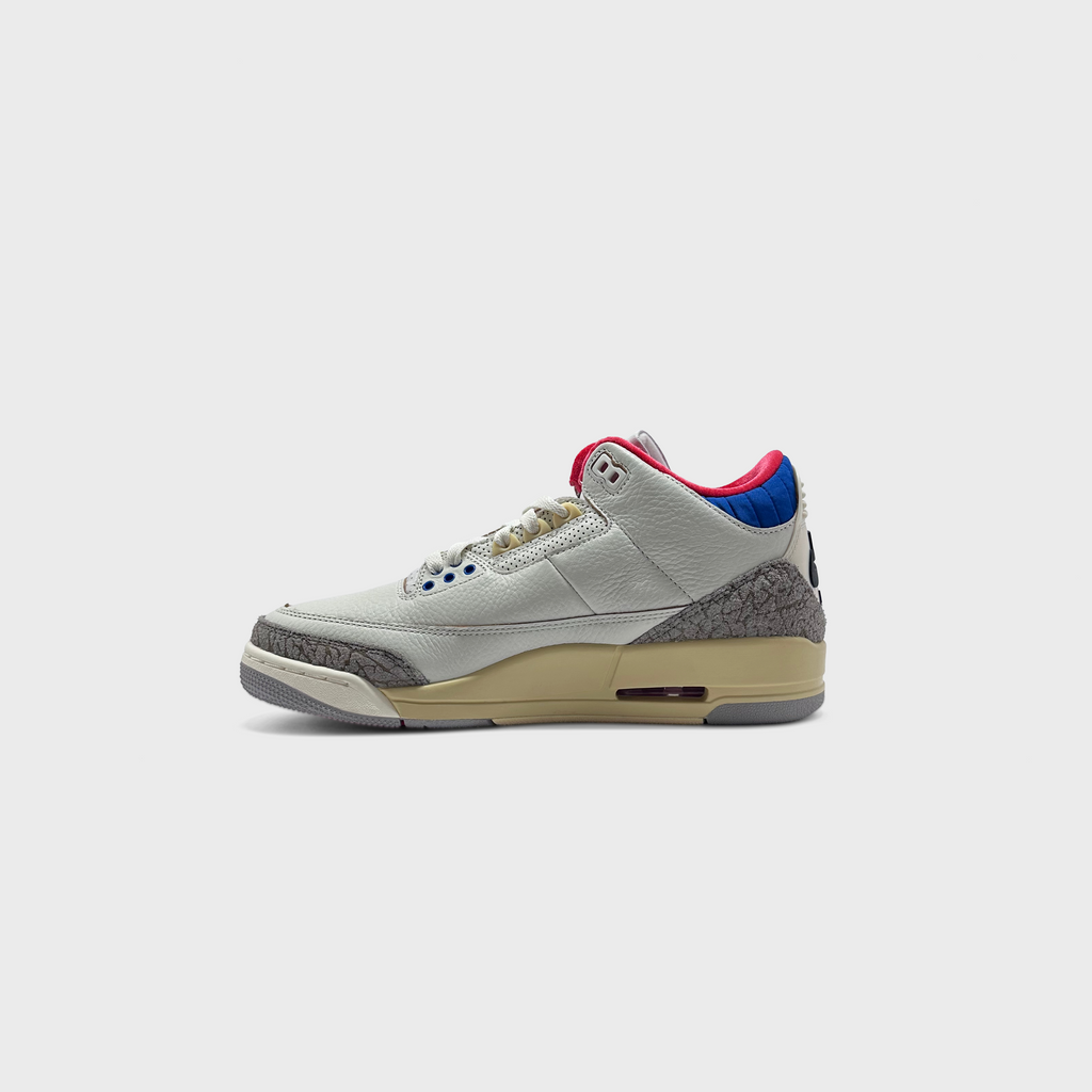 Nike Jordan 3 Retro Soul 2.0 White Grey Sneaker weiß grau Innenseite Seitenansicht

