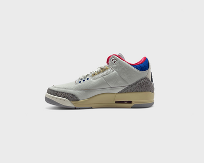 Nike Jordan 3 Retro Soul 2.0 White Grey Sneaker weiß grau Innenseite Seitenansicht
