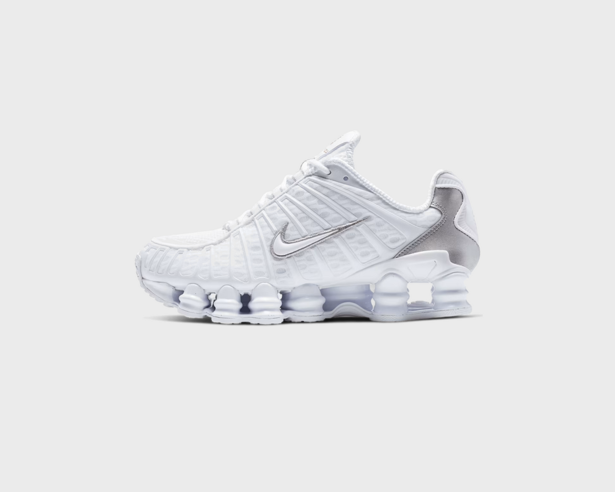 Nike Shox TL White Metallic Silver Max Orange Sneaker weiß silber Innenseite Seitenansicht
