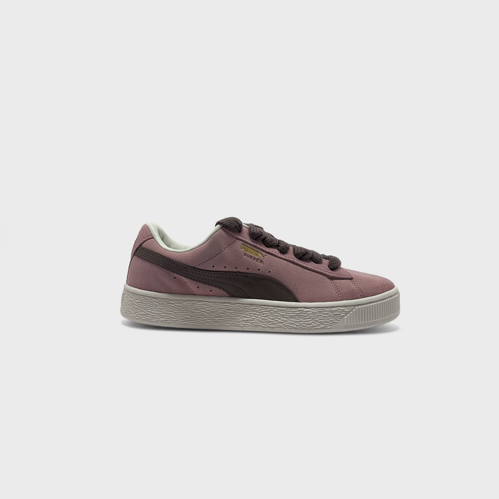 Puma Suede Pink Brown Sneaker rosa braun Außenseite Seitenansicht
