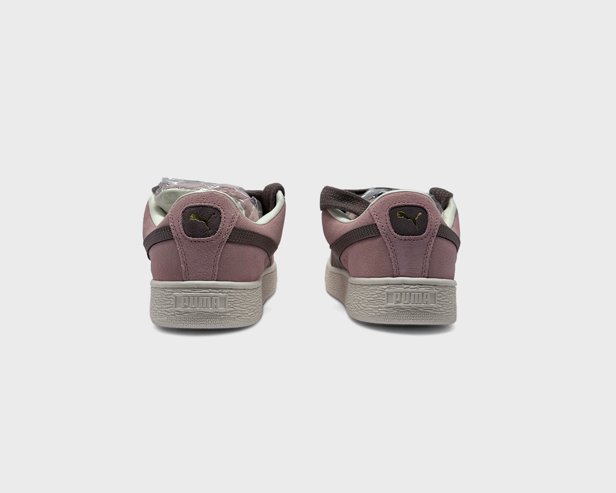 Puma Suede Pink Brown Sneaker pink braun Sneaker Paar Rückansicht
