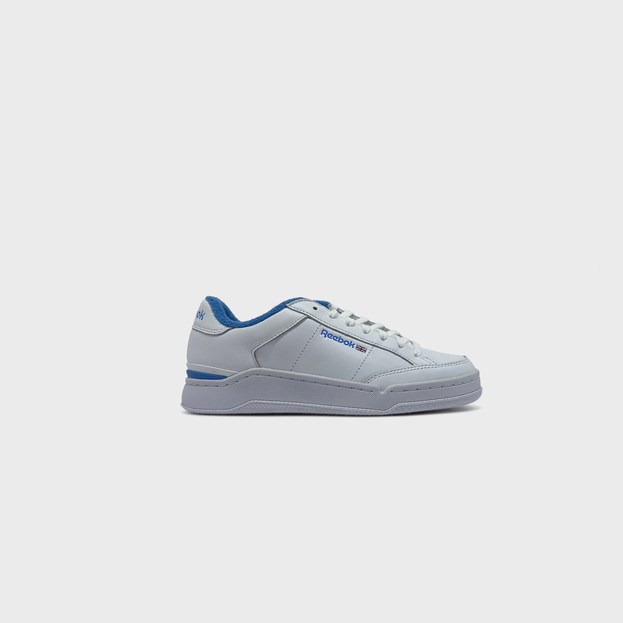 Reebok Ad Court White Blue Sneaker weiß blau Außenseite Seitenansicht
