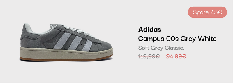 Adidas Campus 00s Grey White Sneaker im sneekrs Sale mit reduziertem Preis