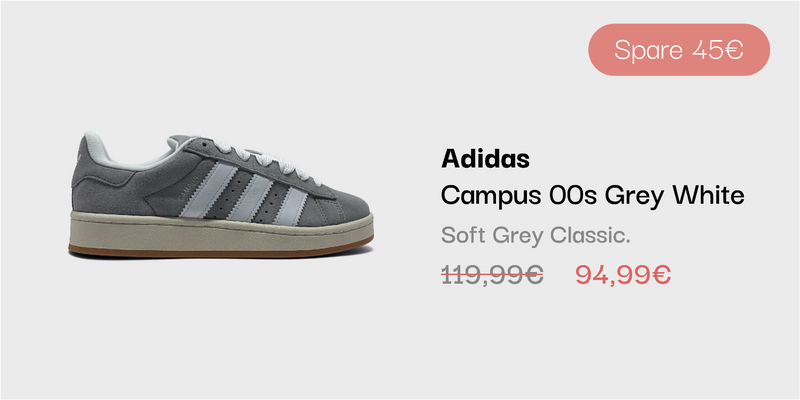 Adidas Campus 00s Grey White Sneaker im sneekrs Sale mit reduziertem Preis