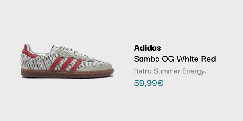 Adidas Samba OG White Red Sneaker bei sneekrs in Weiß und Rot