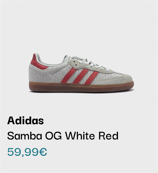 Adidas Samba OG White Red Sneaker bei sneekrs in Weiß und Rot